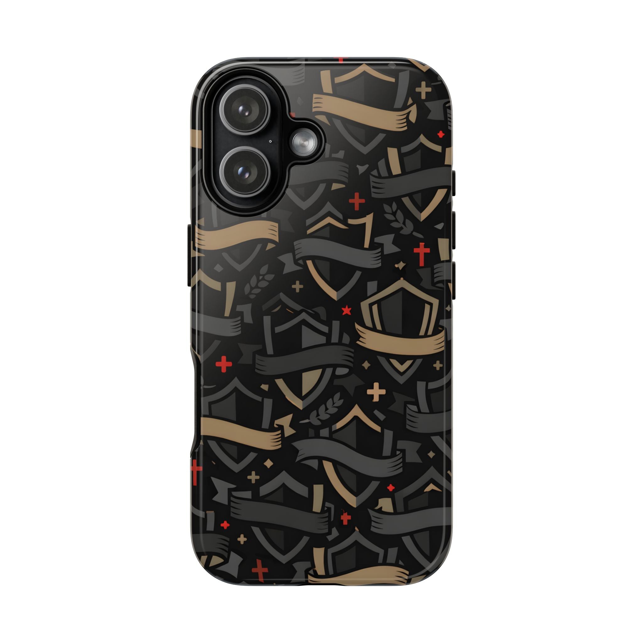 Shields and Crosses Tough iPhone Case — Protective Cover